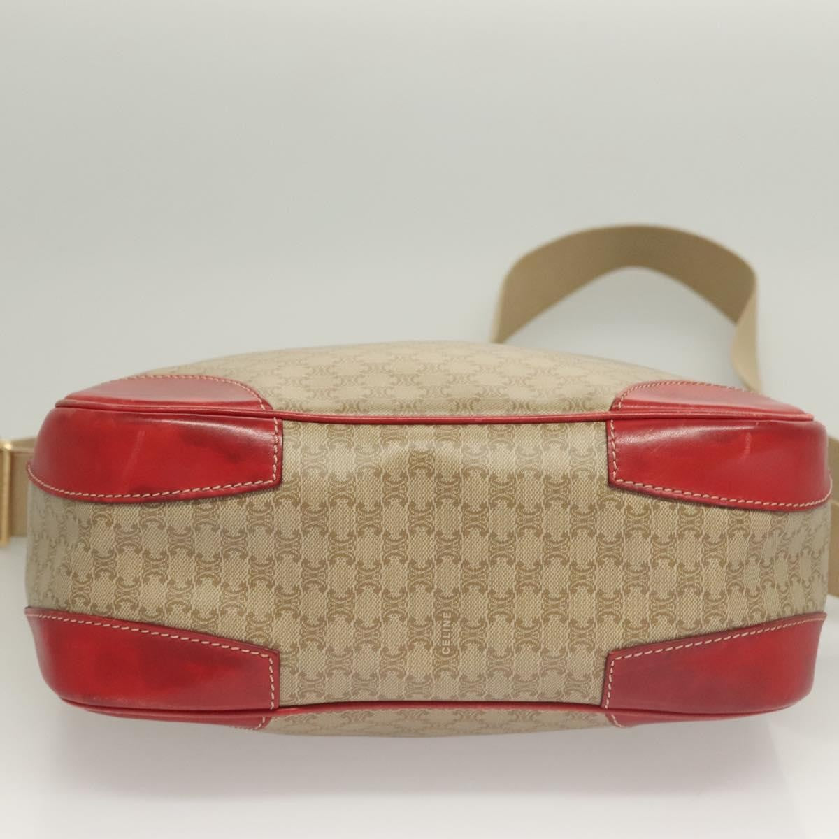 Celine Vintage Macadam Canvas And Leather Beige Canvas Bag (Pre-Owned)