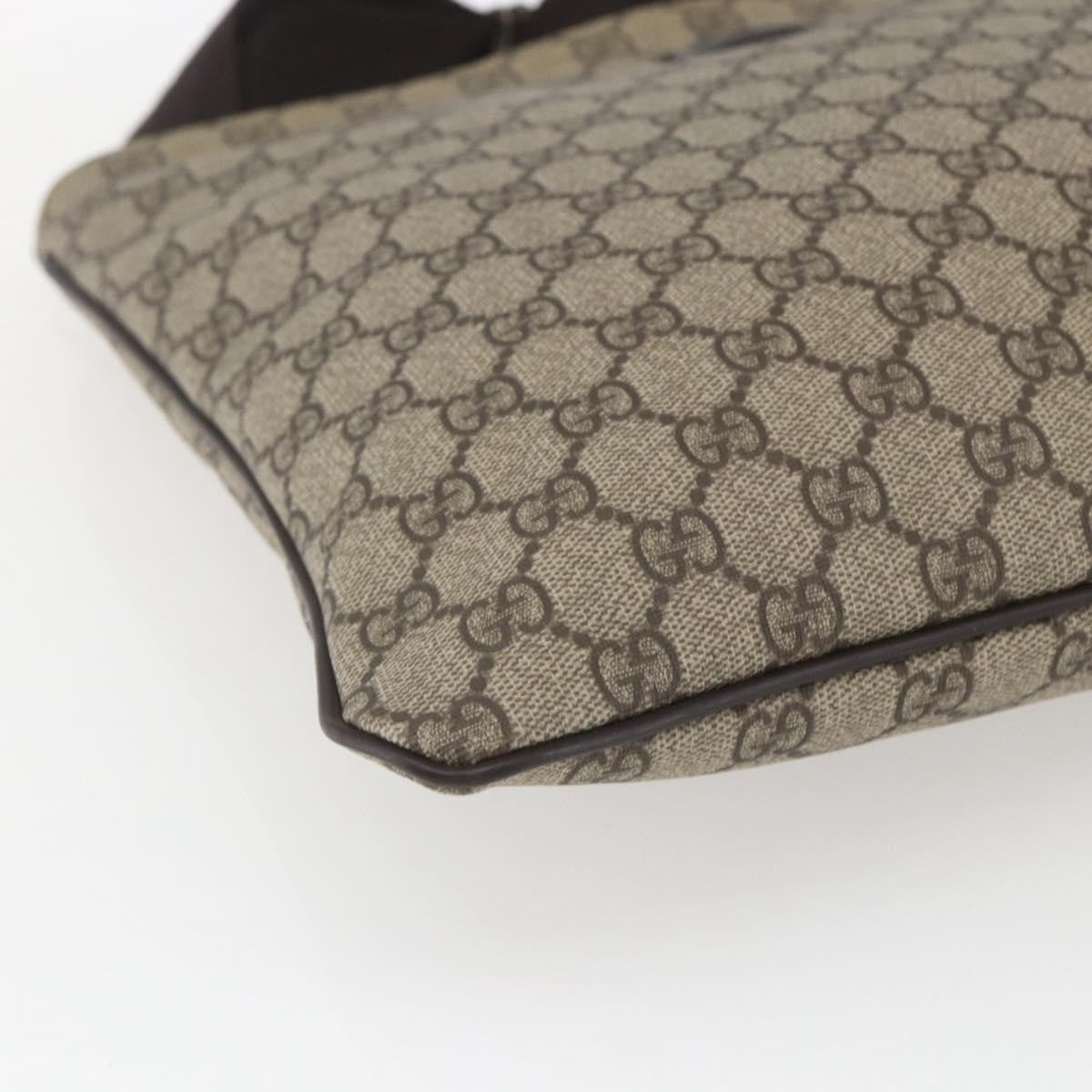 Gucci Zip Top Messenger Gg Coated Canvas Beige Canvas Shoulder Bag Bag (Pre-Owned)