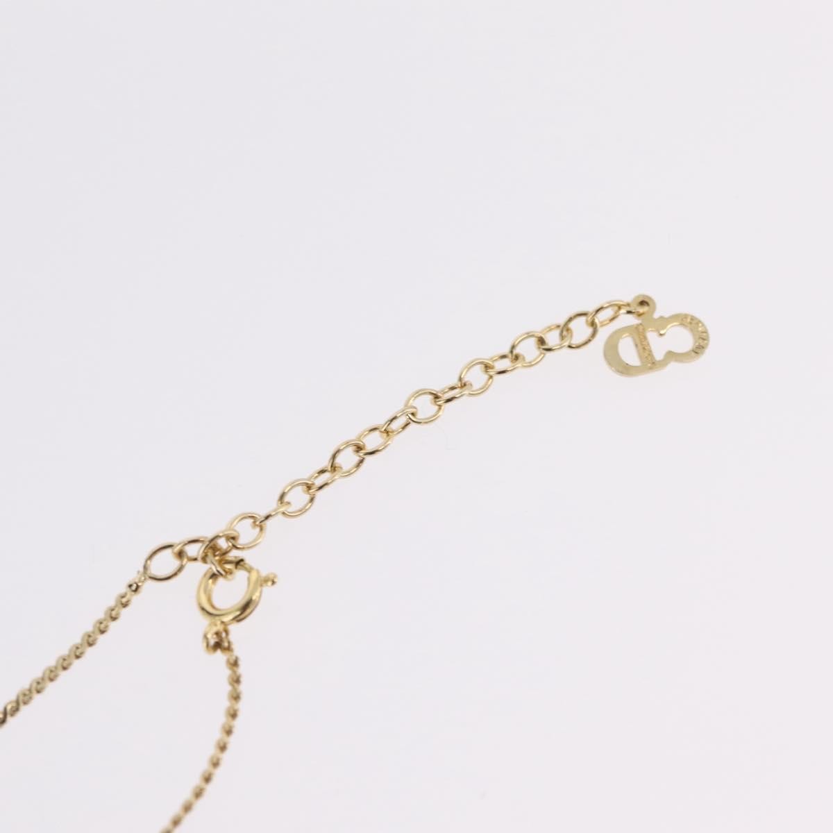 Christian Dior Vintage Cd Pendant Metal Gold Metal Necklace Jewelry (Pre-Owned)