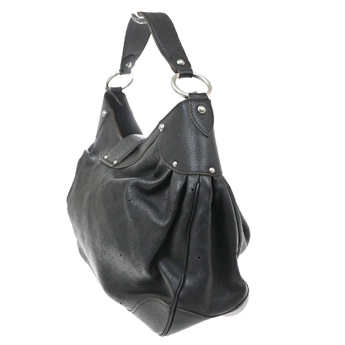 Louis Vuitton Solar Mahina Leather Black Leather Handbag (Pre-Owned)