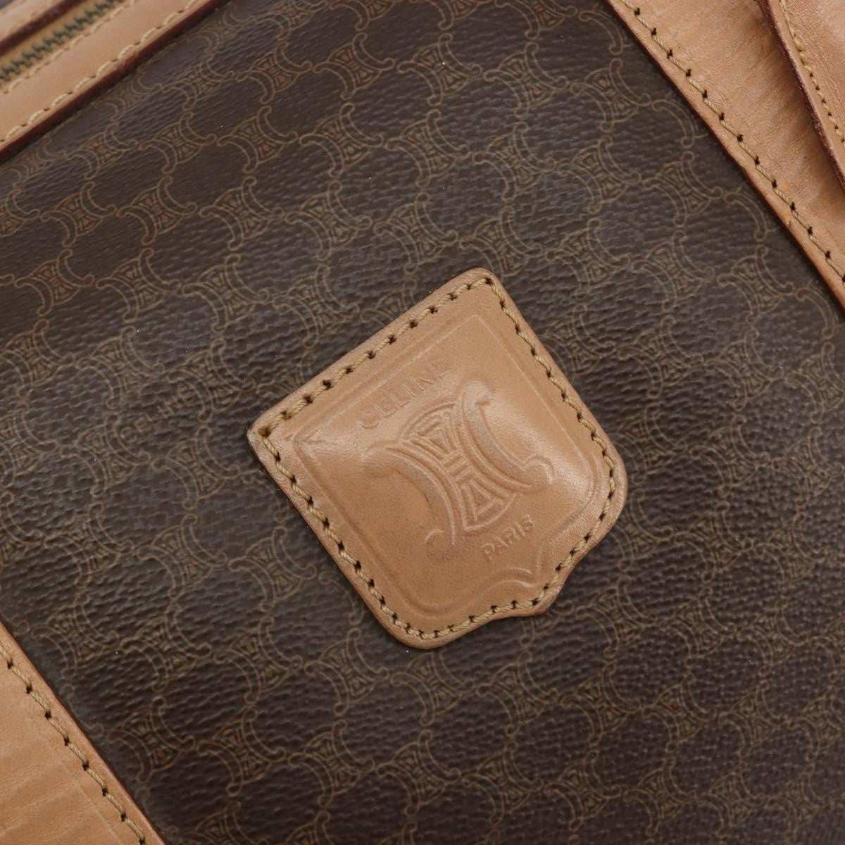 Celine Vintage Toile Triomphe Brown Canvas Travel Bag Bag (Pre-Owned)