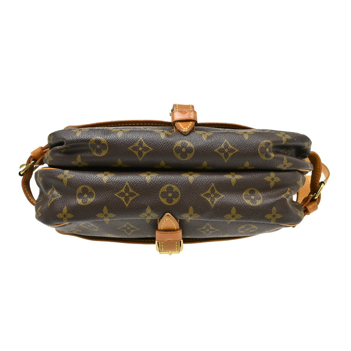 Louis Vuitton Saumur Monogram Brown Canvas Shoulder Bag Bag (Pre-Owned)