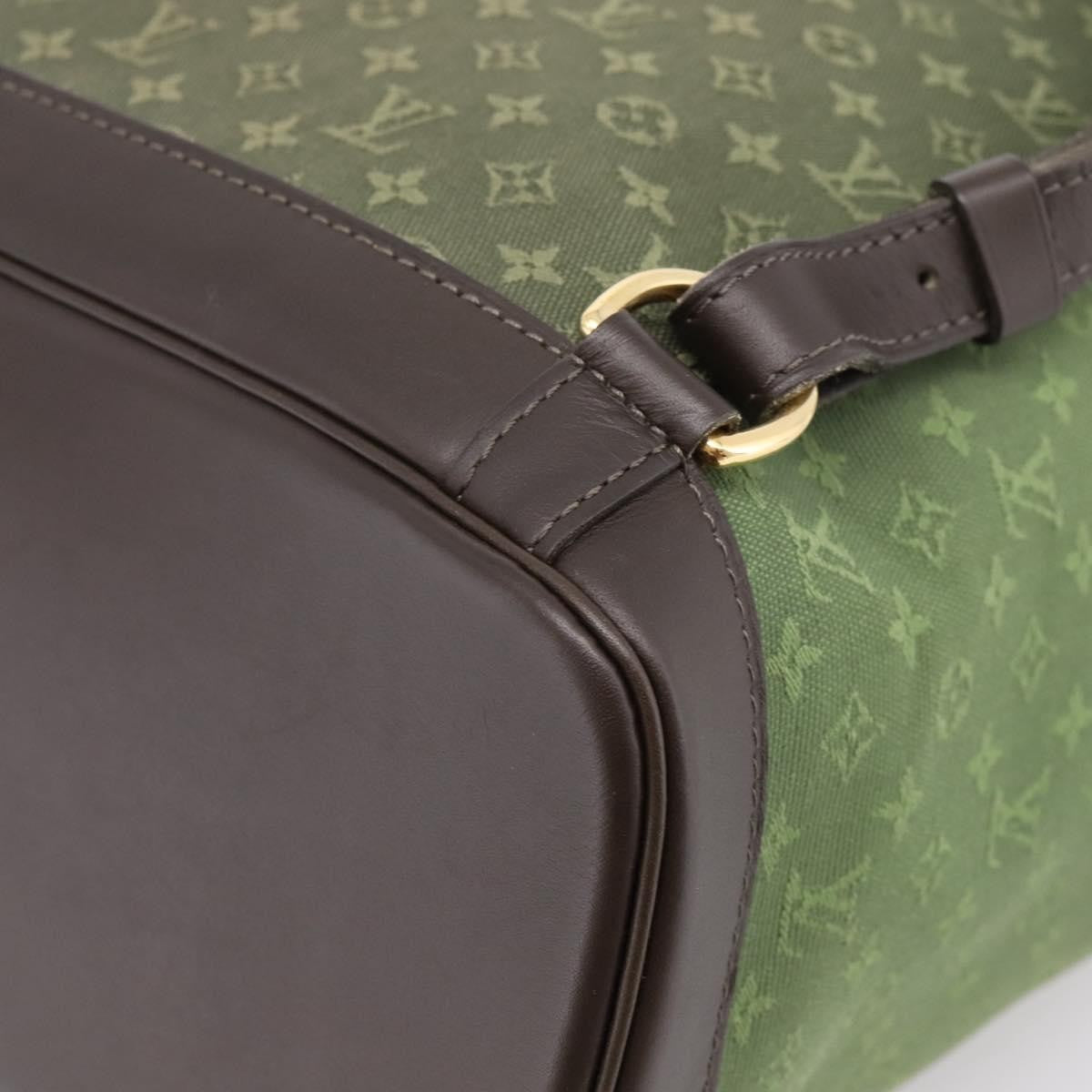 Louis Vuitton Vintage Montsouris Mini Lin Khaki Canvas Backpack Bag (Pre-Owned)