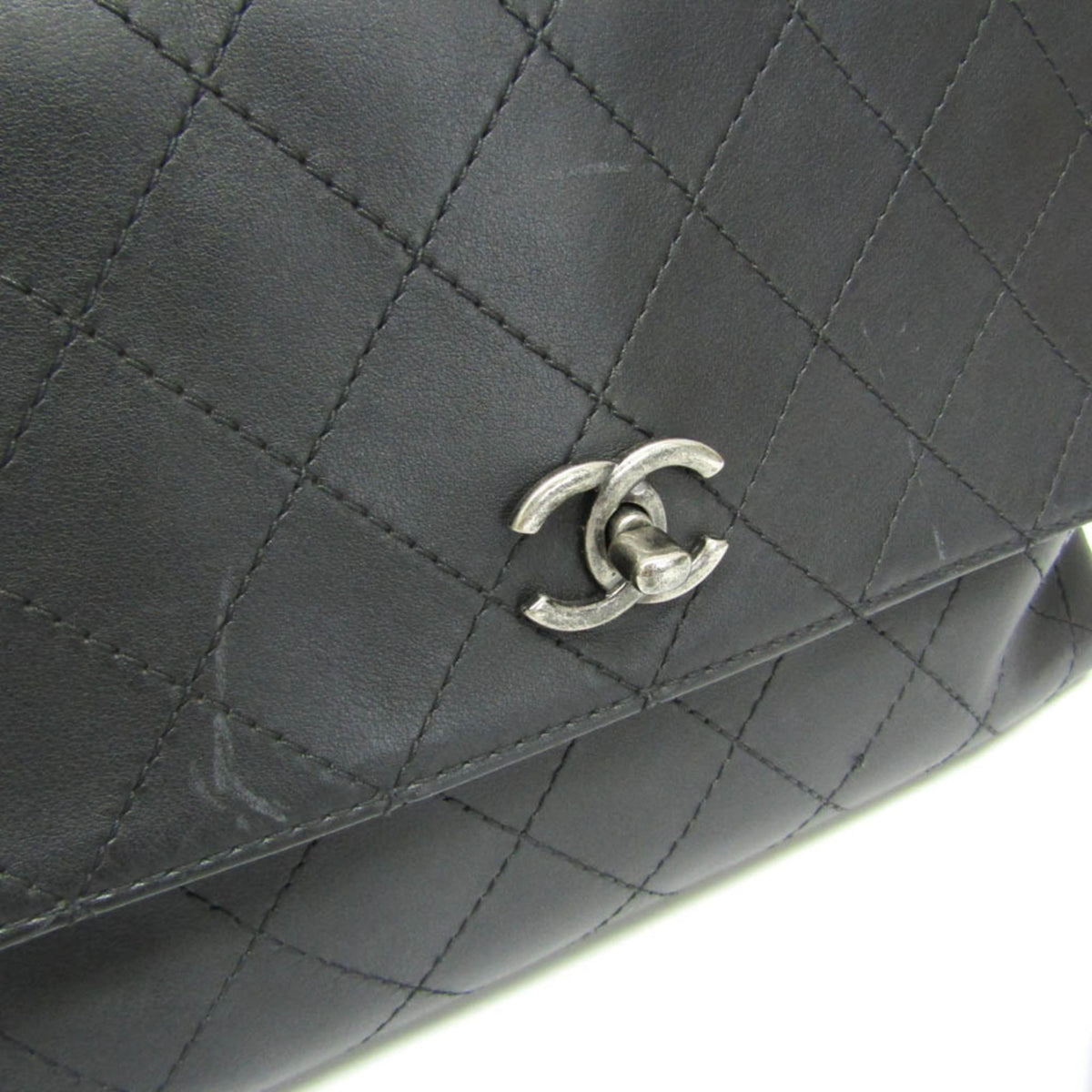 Chanel Urban Luxury Quilted Calfskin Black Leather Backpack Bag (Pre-Owned)