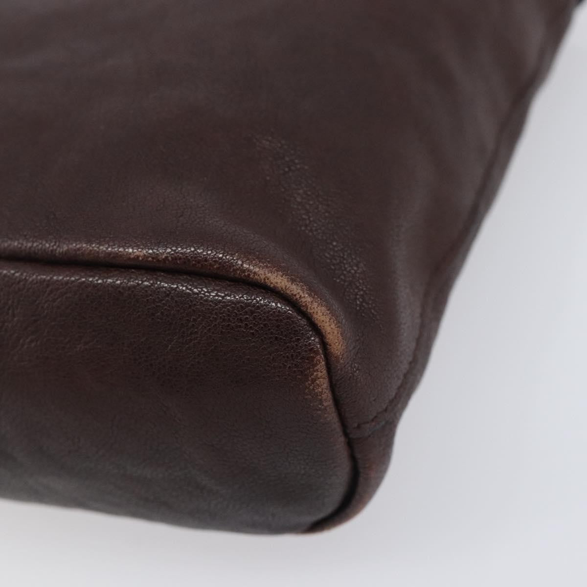Miu Miu Aviator Bucket Leather Brown Leather Handbag (Pre-Owned)