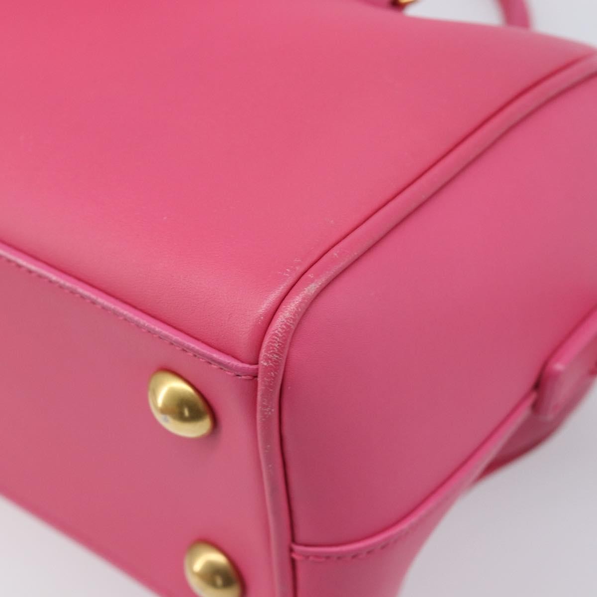 Saint Laurent Classic Duffle Leather Pink Leather Handbag (Pre-Owned)