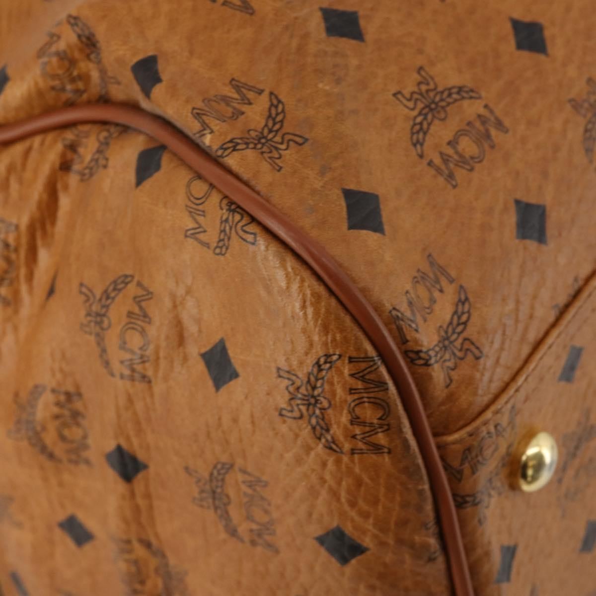 MCM Vicetos Leather Brown Leather Travel Bag Bag (Pre-Owned)