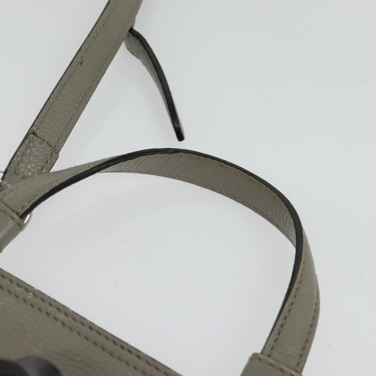 Gucci Bamboo Daily Top Handle Leather Gray Leather Shoulder Bag Bag (Pre-Owned)