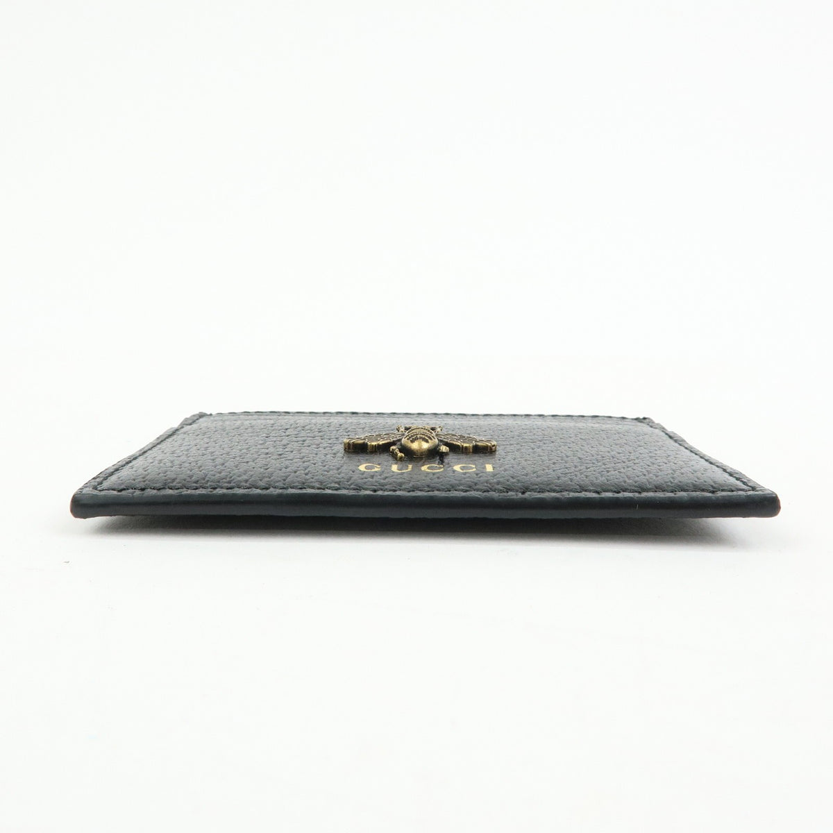 Gucci Animalier Card Holder Leather Black Leather Card Holders Accessory (Pre-Owned)