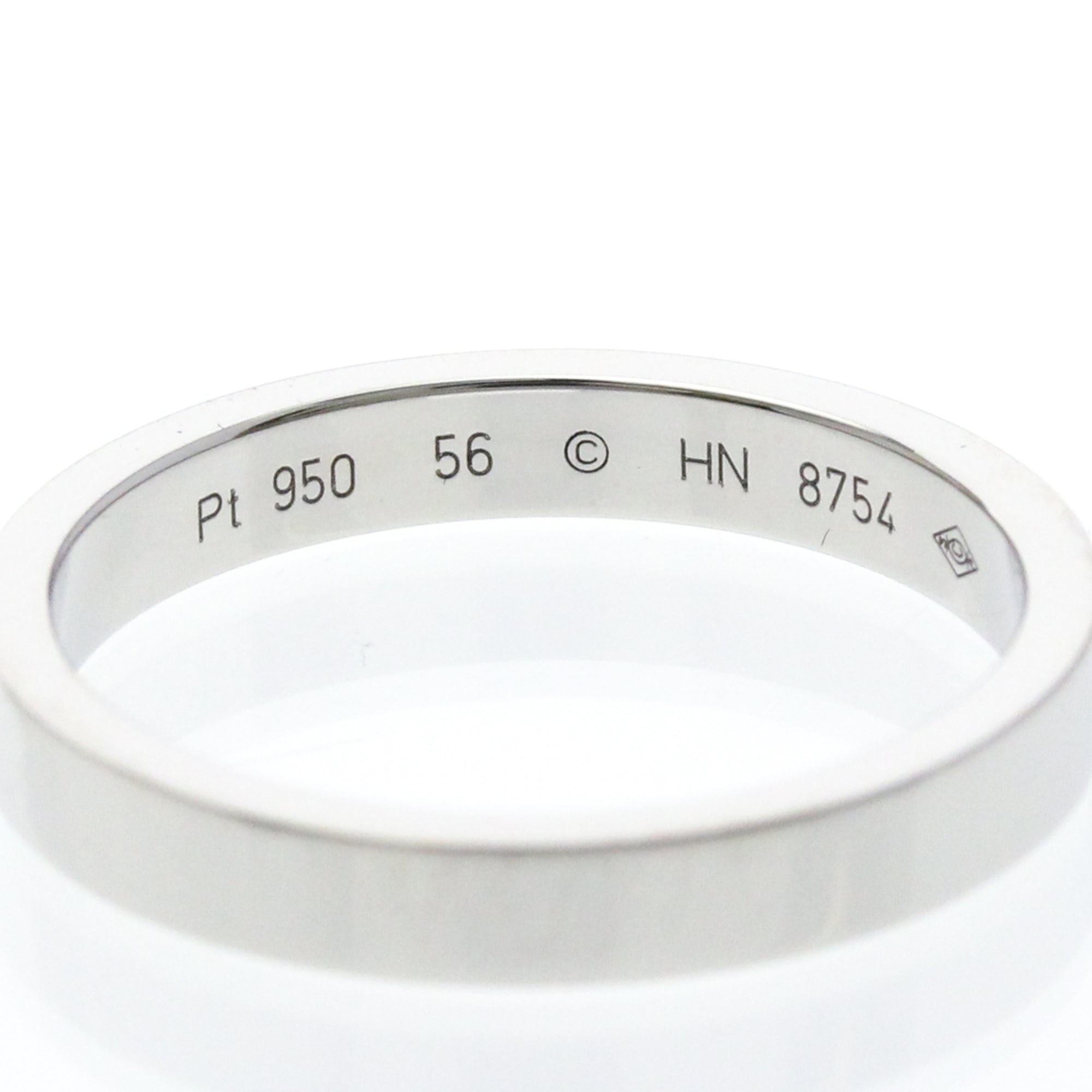 Cartier C De Cartier Wedding Band Platinum Silver Platinum Ring Jewelry (Pre-Owned)