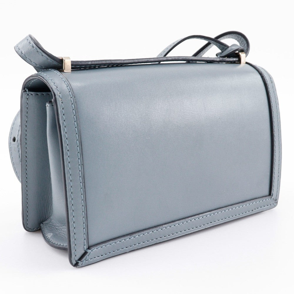 Loewe Barcelona Leather Blue Leather Shoulder Bag Bag (Pre-Owned)