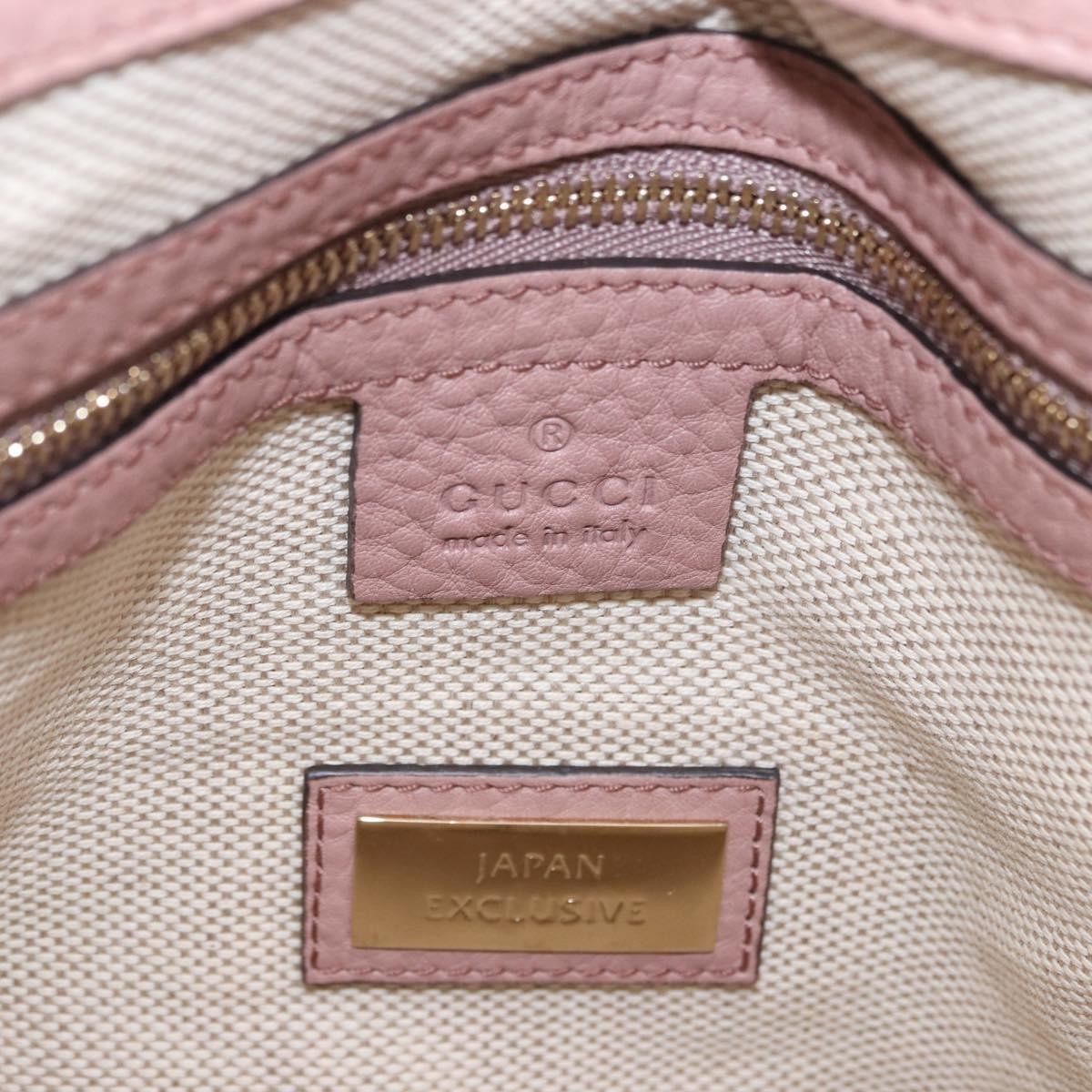 Gucci Soho Working Leather Pink Leather Tote Bag Bag (Pre-Owned)