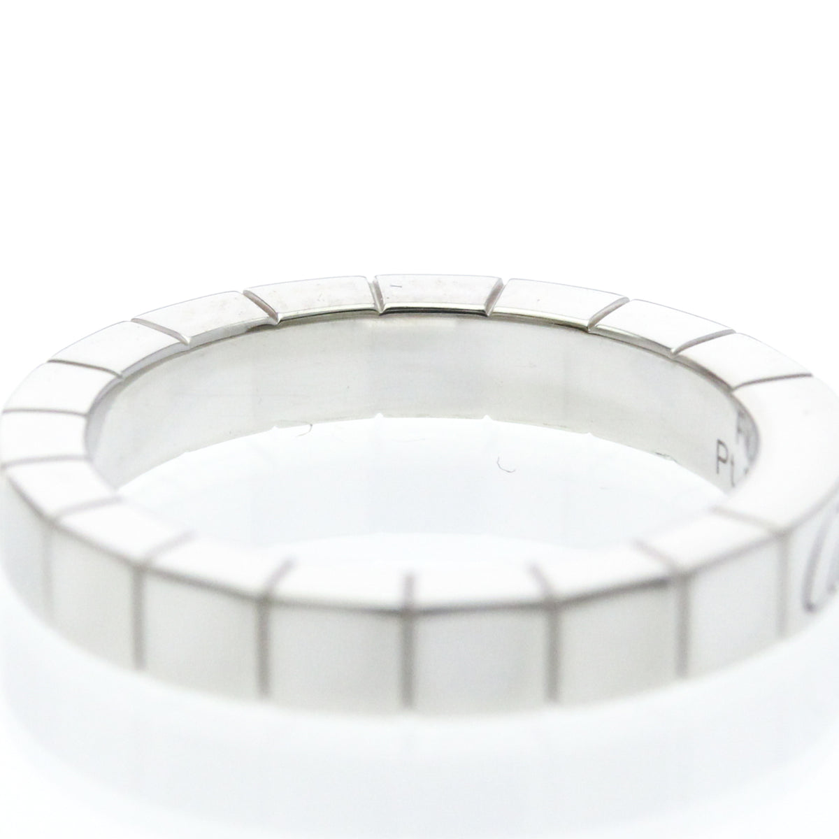 Cartier Lanieres Platinum Silver Platinum Ring Jewelry (Pre-Owned)