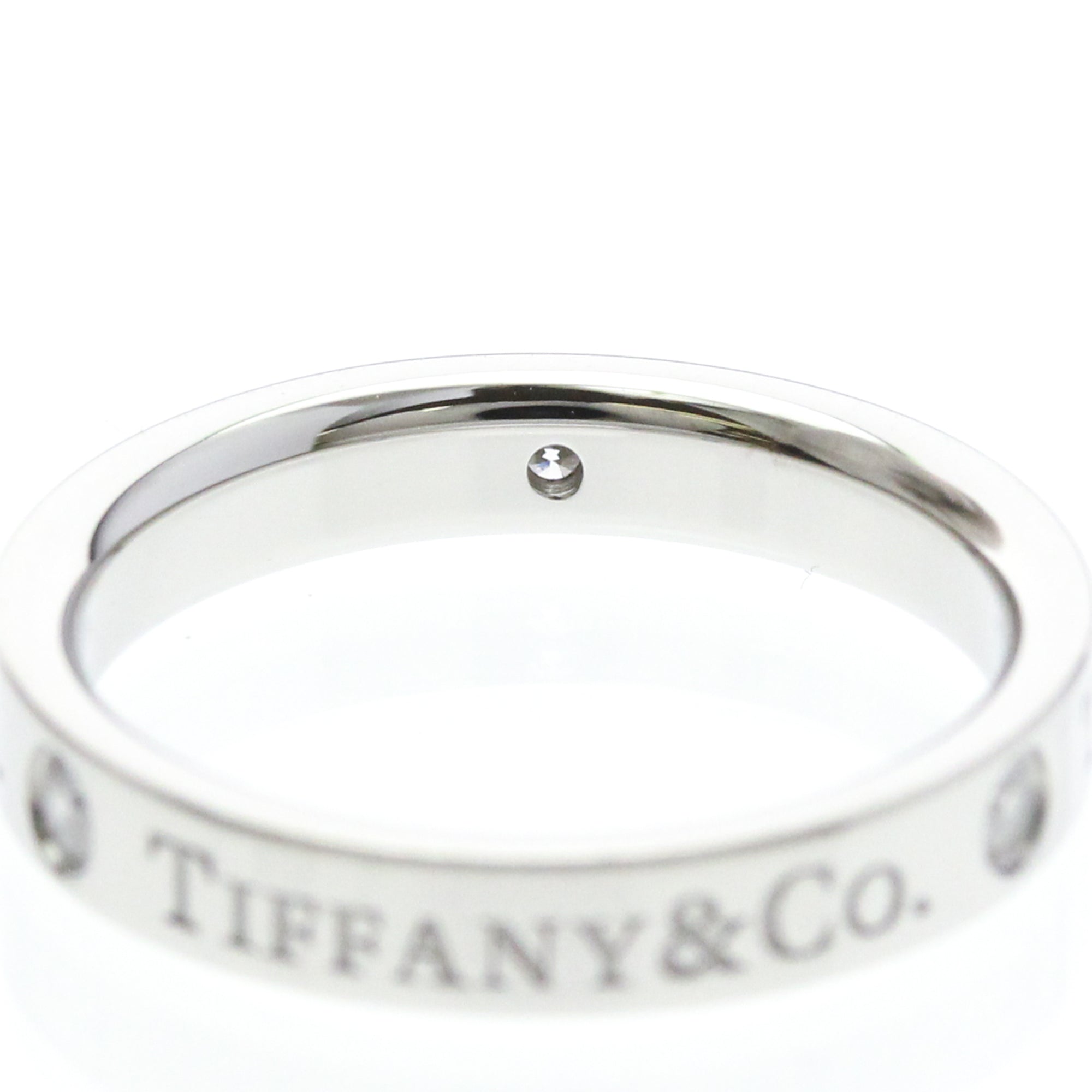 Tiffany & Co. Flat Platinum Silver Platinum Ring Jewelry (Pre-Owned)
