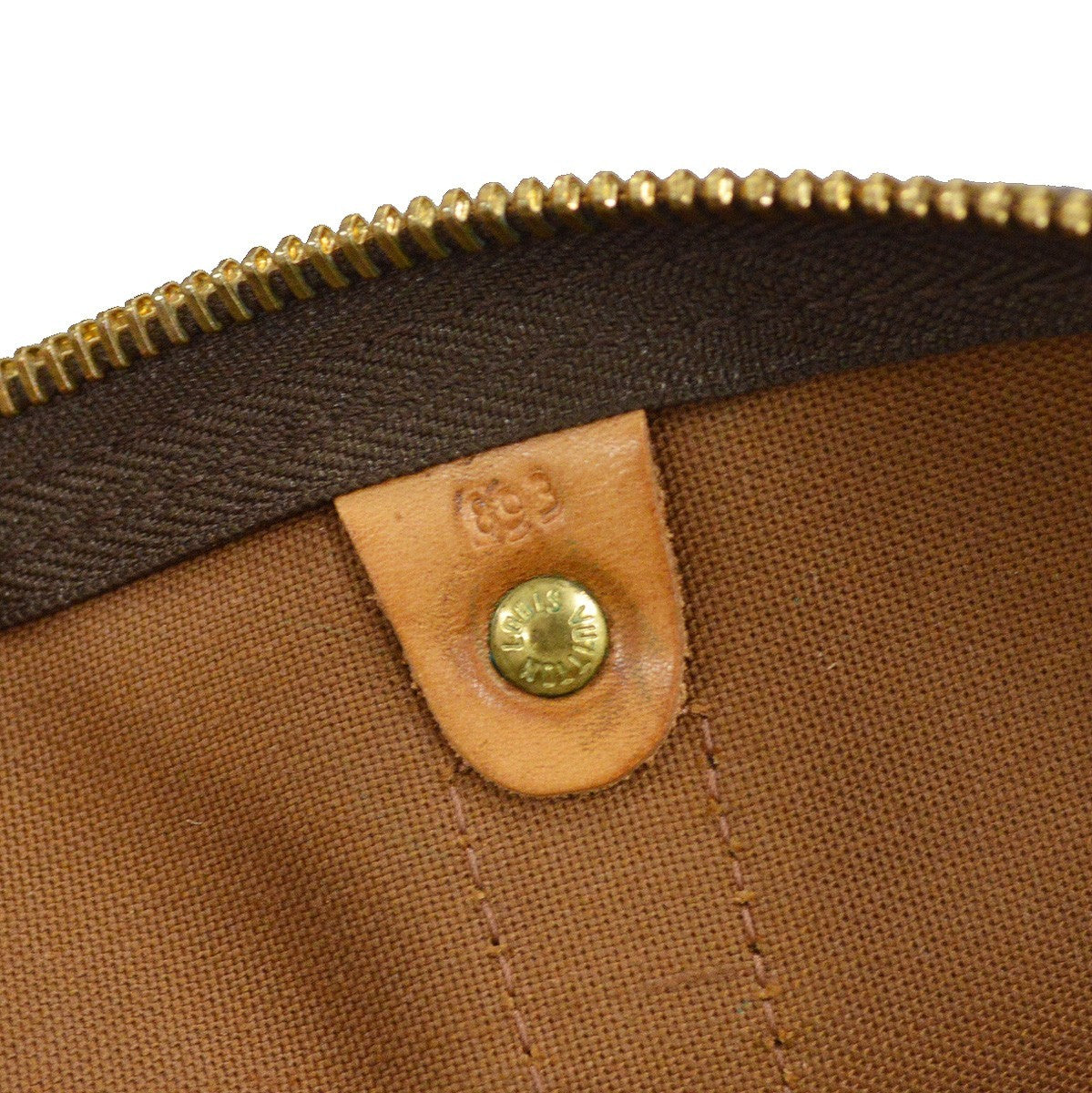 Louis Vuitton Keepall Bandouliere Monogram Canvas Brown Canvas Travel Bag Bag (Pre-Owned)