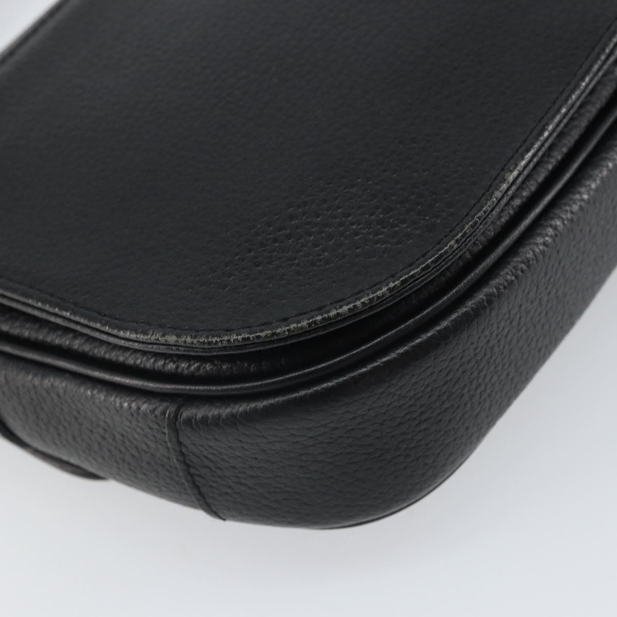 Burberry Vintage Leather Black Leather Shoulder Bag Bag (Pre-Owned)