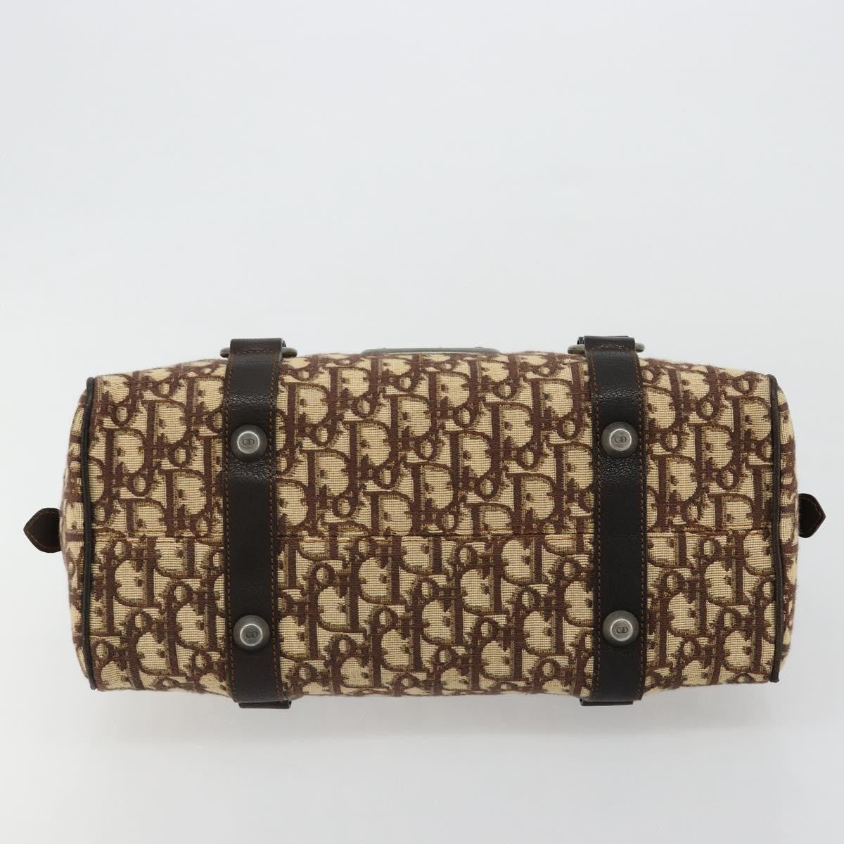 Christian Dior Vintage Cd Trotter Canvas Brown Canvas Handbag (Pre-Owned)