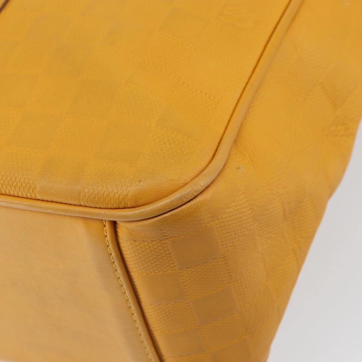 Louis Vuitton Tadao Damier Infini Leather Yellow Leather Handbag (Pre-Owned)