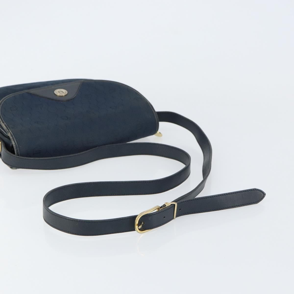 Christian Dior Vintage Honeycomb Canvas Navy Canvas Shoulder Bag Bag (Pre-Owned)