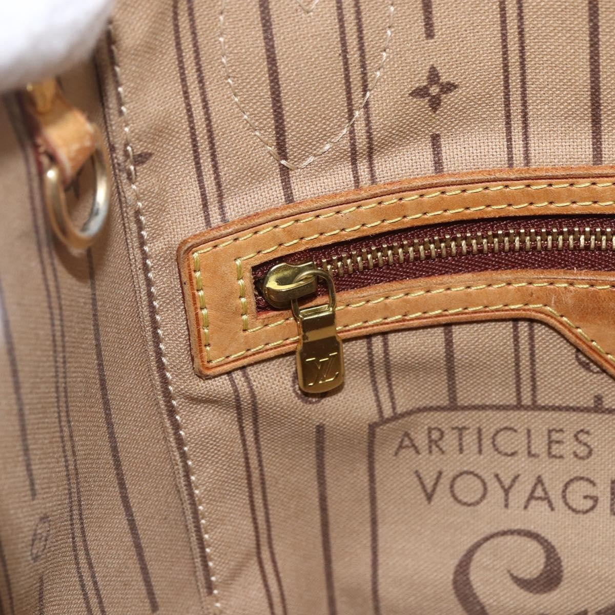 Louis Vuitton Neverfull Monogram Canvas Brown Canvas Tote Bag Bag (Pre-Owned)