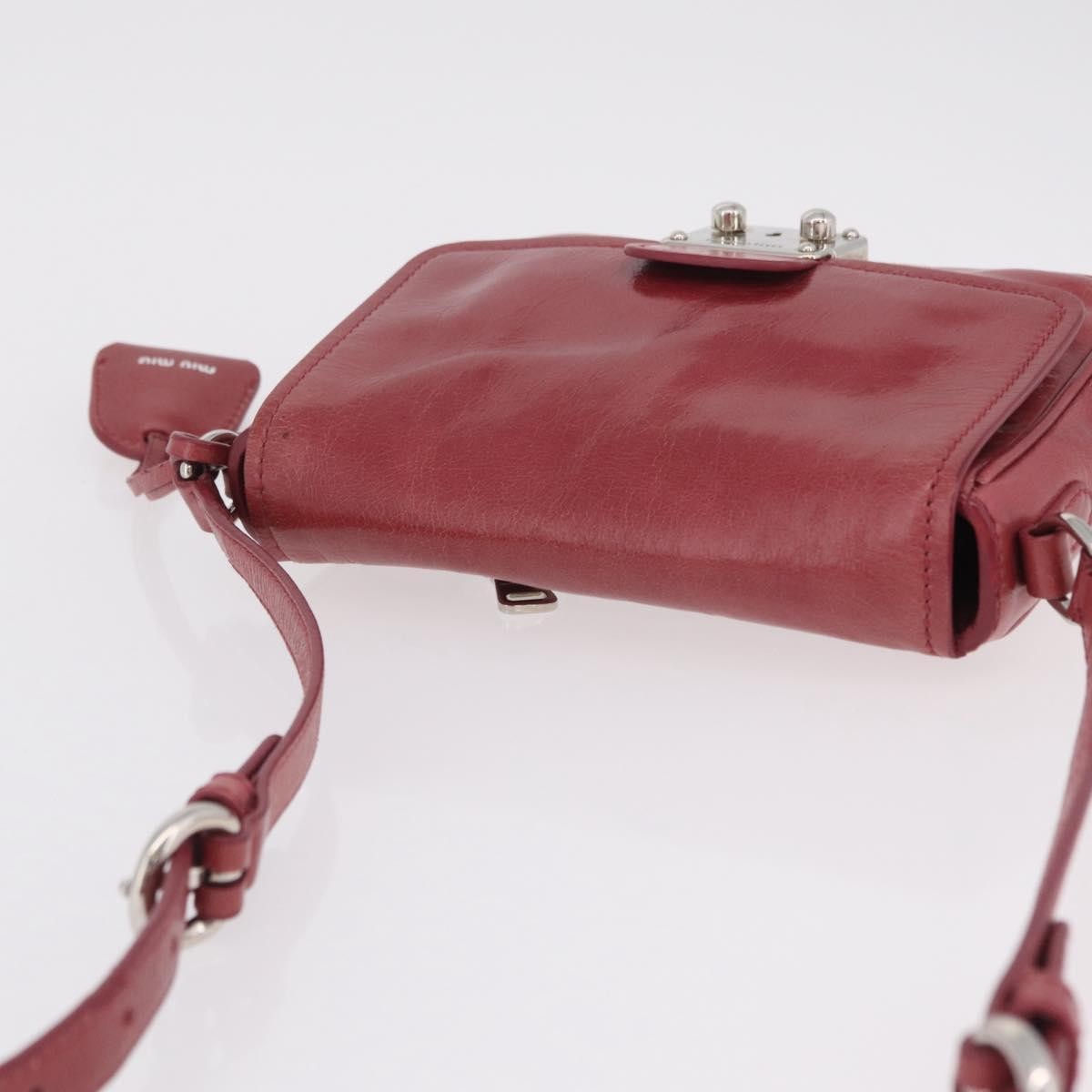 Miu Miu Madras Shoulder Leather Pink Leather Crossbody Bag Bag (Pre-Owned)