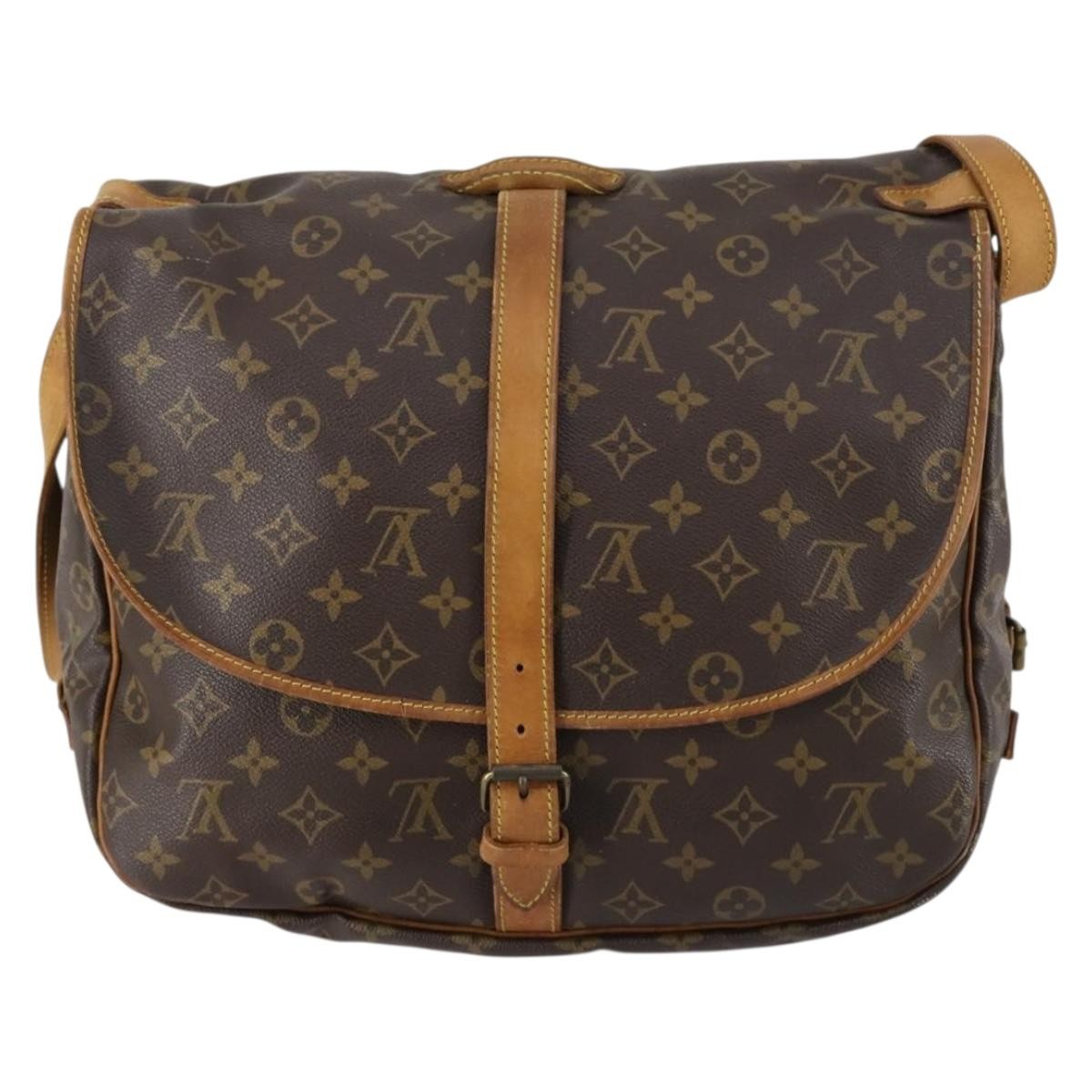 Louis Vuitton Saumur Monogram Canvas Brown Canvas Shoulder Bag Bag (Pre-Owned)