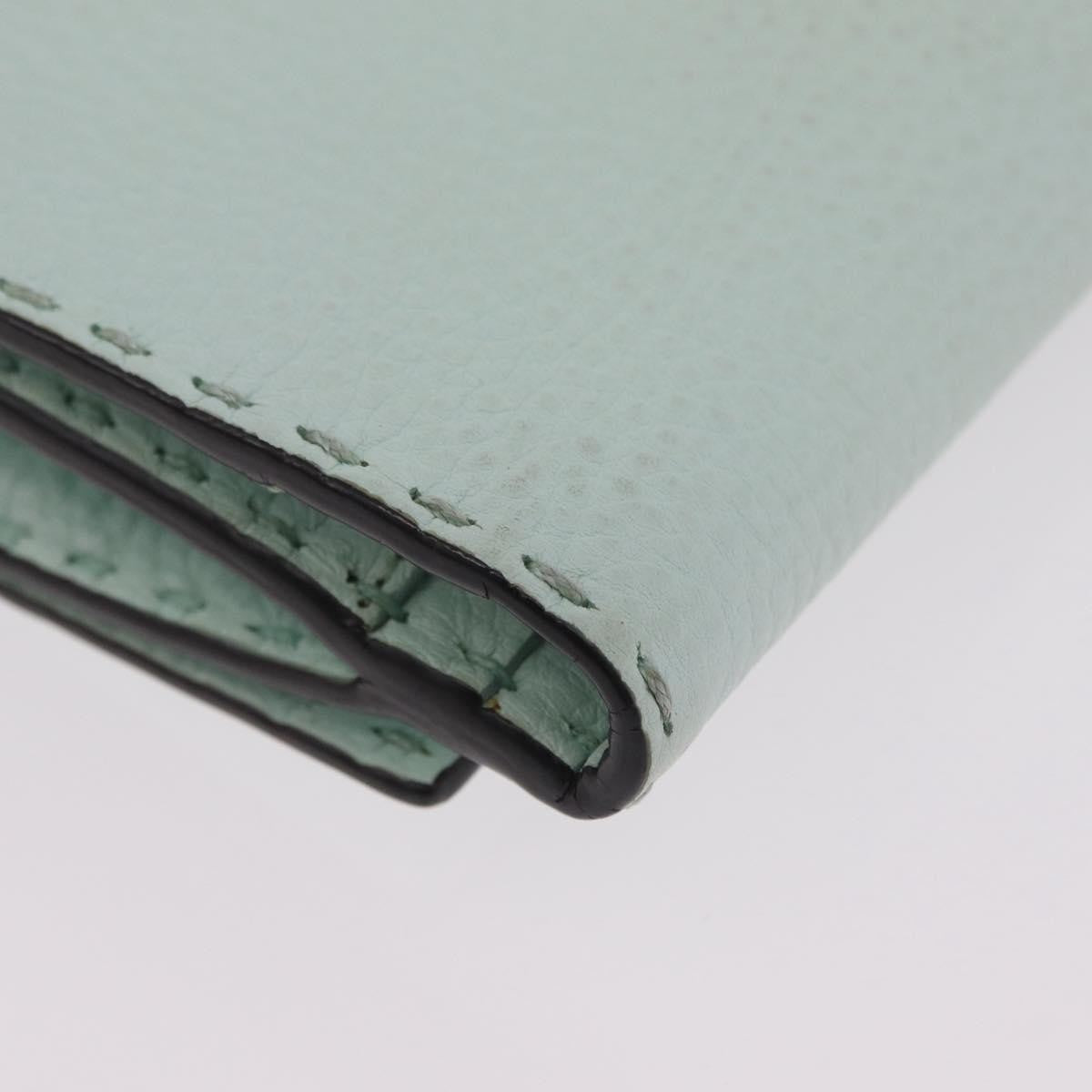 Fendi Selleria Peekaboo Leather Green Leather Wallets Accessory (Pre-Owned)