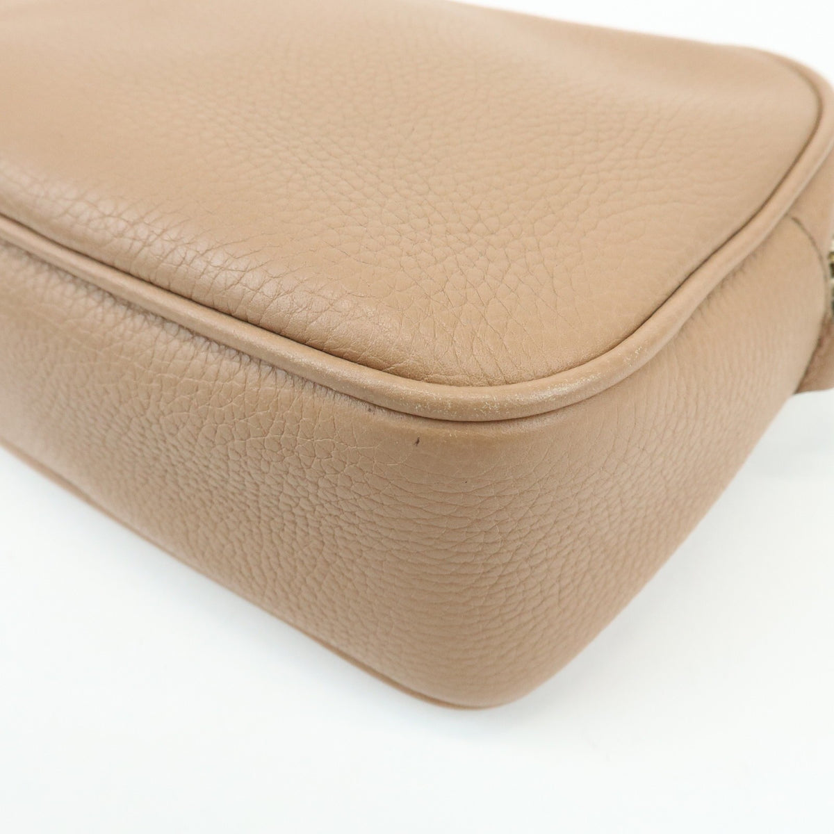 Gucci Soho Disco Leather Beige Leather Crossbody Bag Bag (Pre-Owned)