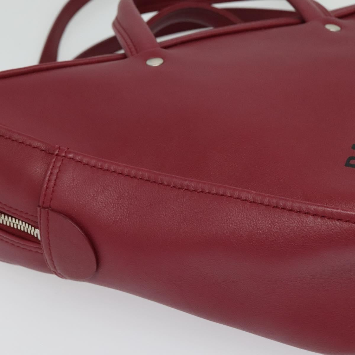 Balenciaga Triangle Duffle Leather Red Leather Handbag (Pre-Owned)