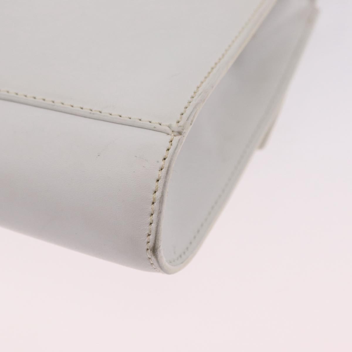 Celine Vintage Circle Logo Leather White Leather Crossbody Bag Bag (Pre-Owned)