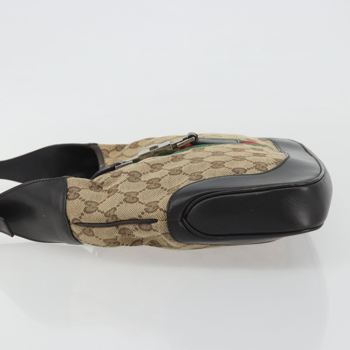 Gucci Web Jackie O Hobo Gg Canvas Beige Canvas Shoulder Bag Bag (Pre-Owned)