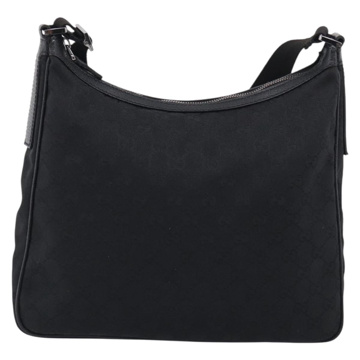Gucci Shoulder Canvas Black Canvas Shoulder Bag Bag (Pre-Owned)