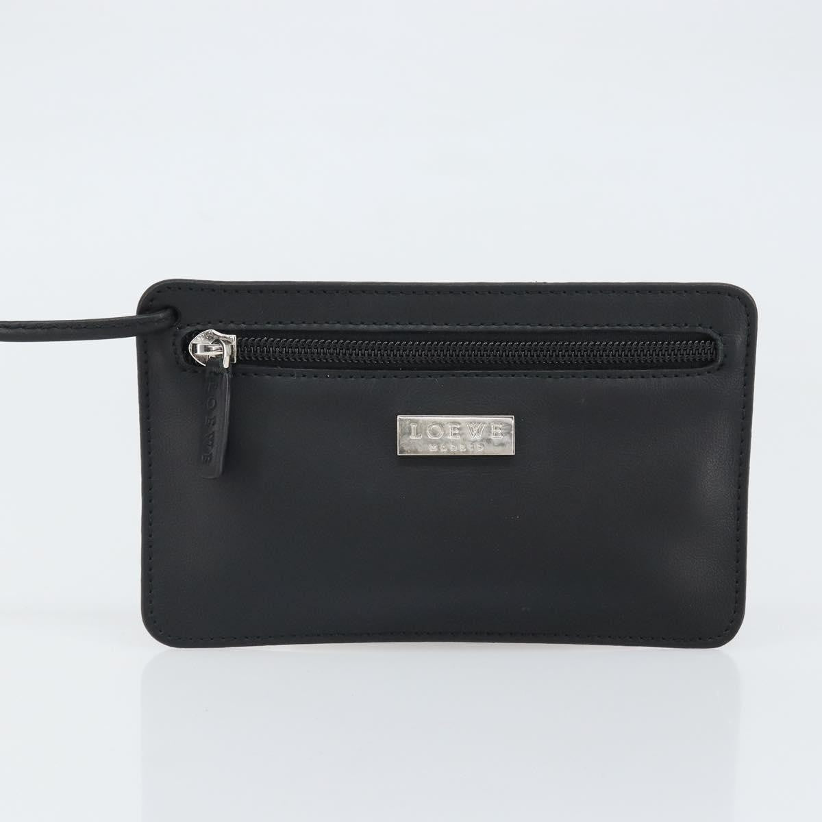 Loewe Vintage Leather Black Leather Handbag (Pre-Owned)