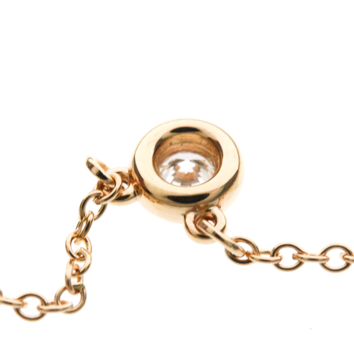 Tiffany & Co. Elsa Peretti Diamonds By The Yard Pendant 18K Rose Gold With Diamond Gold Pink_Gold Necklace Jewelry (Pre-Owned)