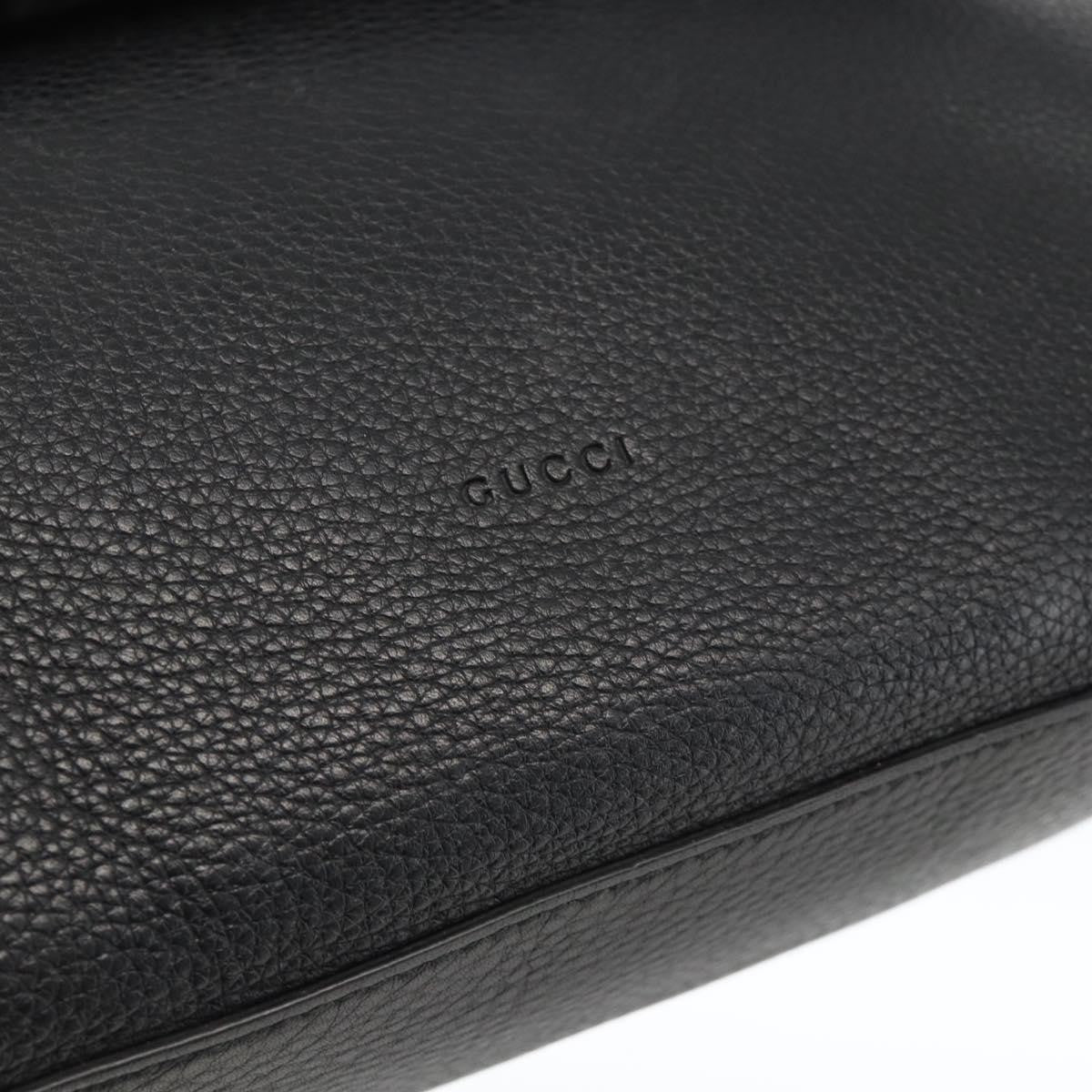 Gucci Bamboo Daily Top Handle Leather Black Leather Handbag (Pre-Owned)