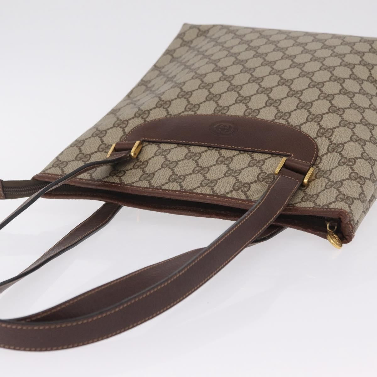 Gucci Vertical Tote Gg Canvas Beige Canvas Tote Bag Bag (Pre-Owned)