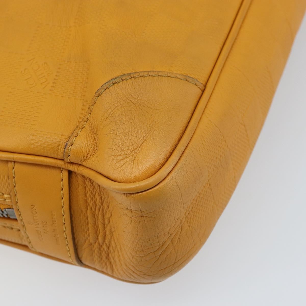 Louis Vuitton Porte-Documents Voyage Damier Infini Leather Yellow Leather Briefcase Bag (Pre-Owned)