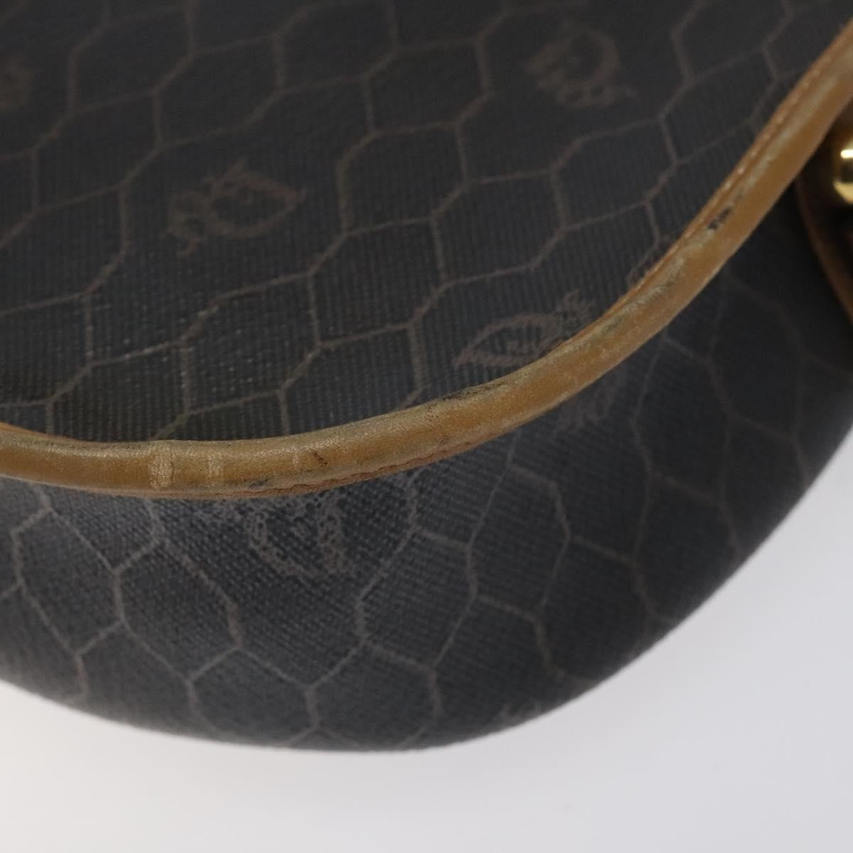 Christian Dior Vintage Honeycomb Canvas Black Canvas Shoulder Bag Bag (Pre-Owned)