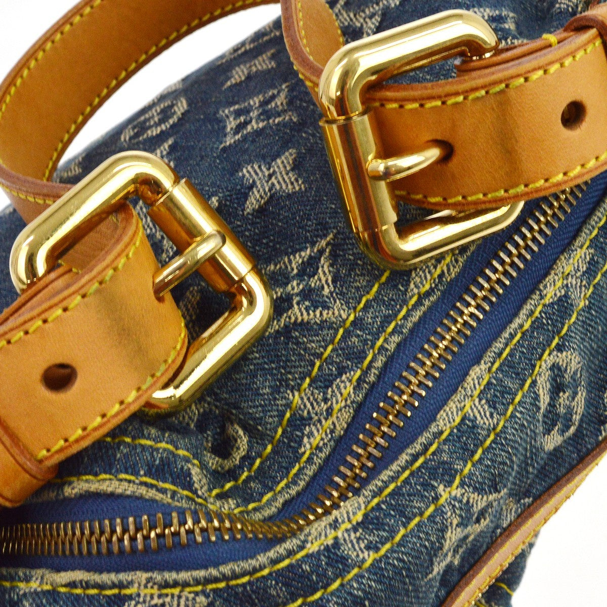 Louis Vuitton Baggy Denim Blue Denim_Jeans Handbag (Pre-Owned)