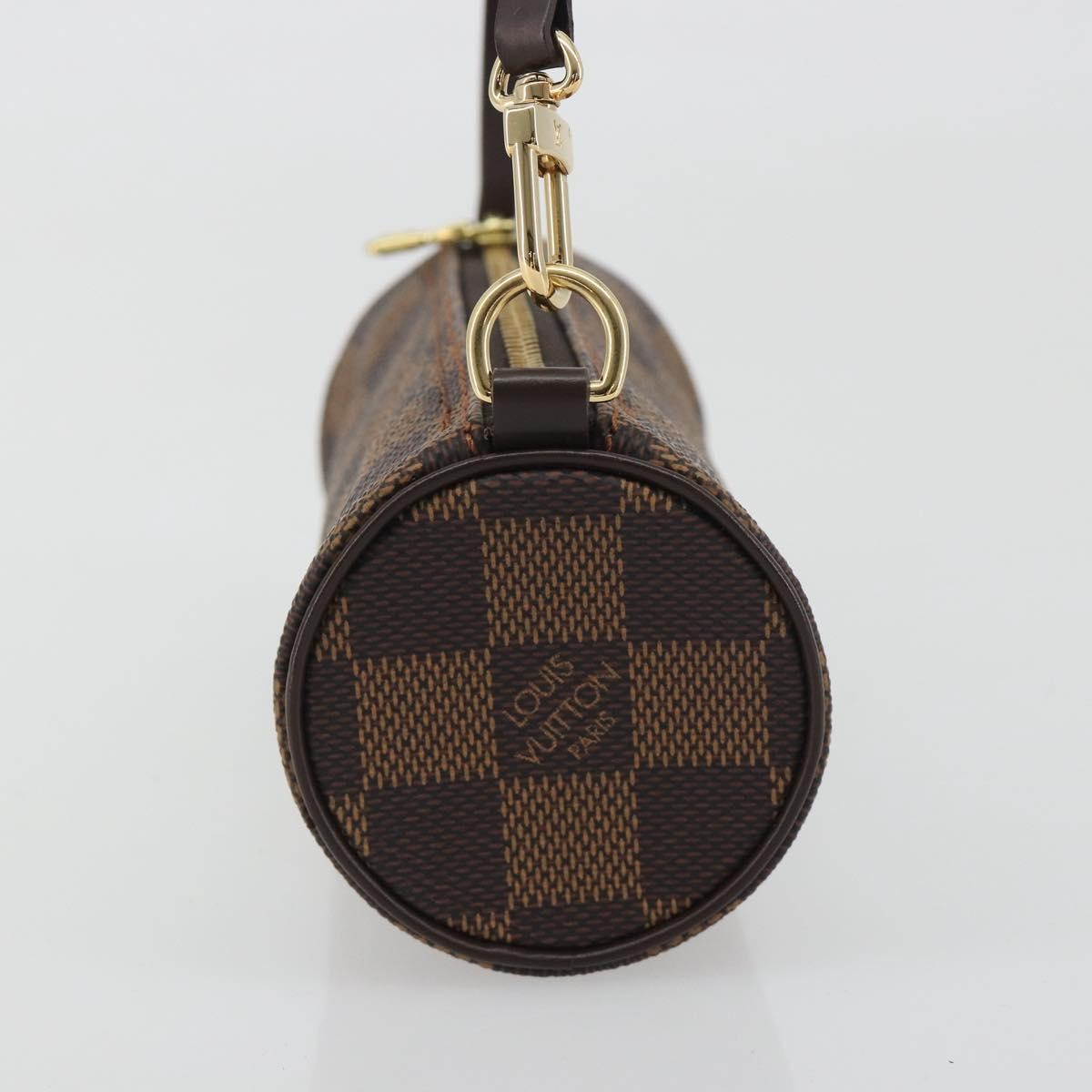 Louis Vuitton Papillon Pochette Damier Brown Canvas Clutche & Pouche Bag (Pre-Owned)