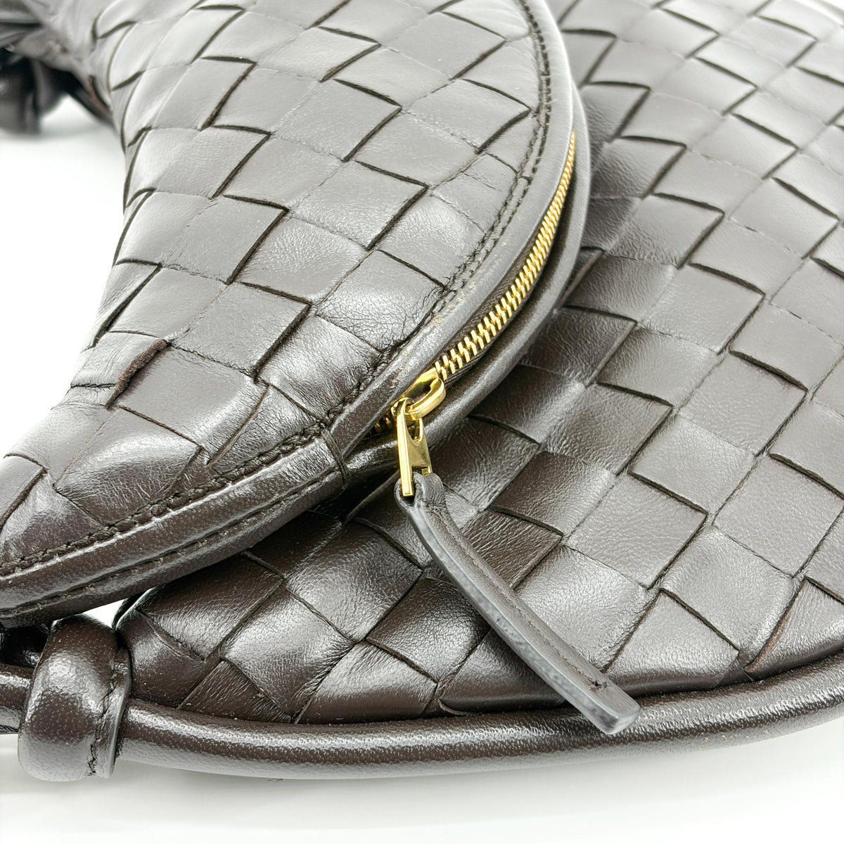 Bottega Veneta Gemelli Intrecciato Leather Black Leather Shoulder Bag Bag (Pre-Owned)