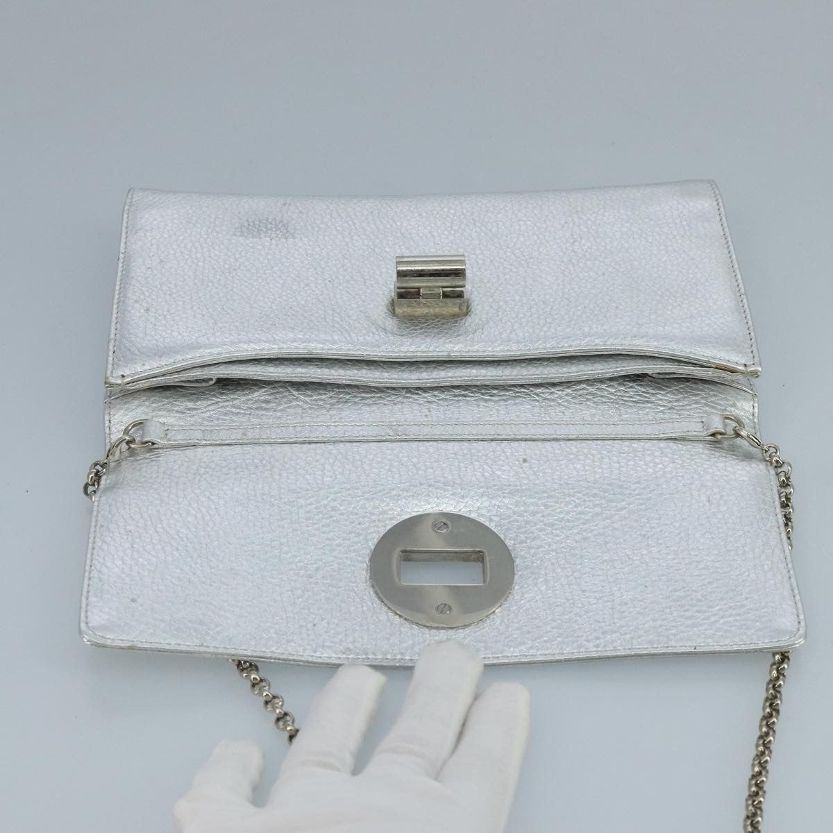 Tiffany & Co. Vintage Leather Silver Leather Shoulder Bag Bag (Pre-Owned)