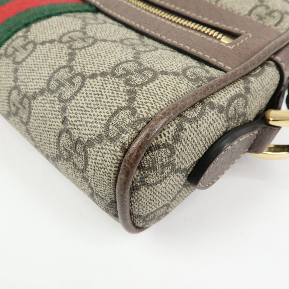 Gucci Ophidia Gg Coated Canvas Beige Canvas Shoulder Bag Bag (Pre-Owned)
