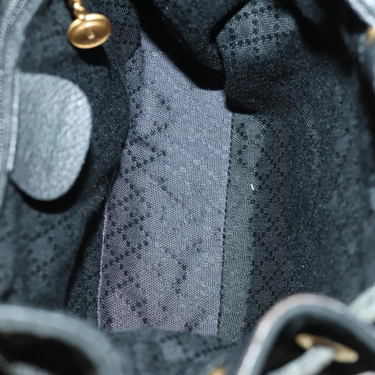 Gucci Vintage Bamboo Suede Black Leather Backpack Bag (Pre-Owned)