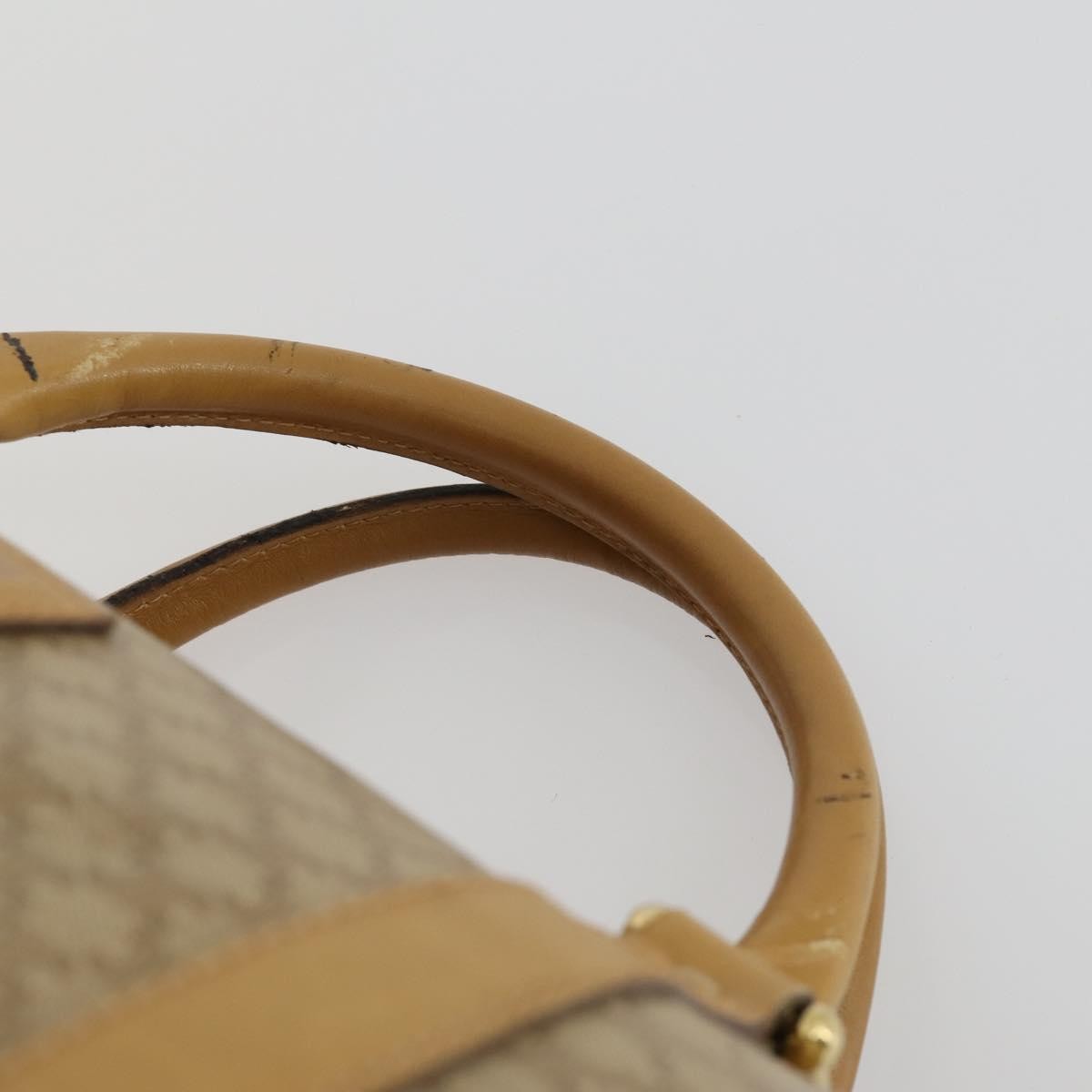 Celine Travel Duffle Triomphe Coated Canvas Beige Canvas Travel Bag Bag (Pre-Owned)
