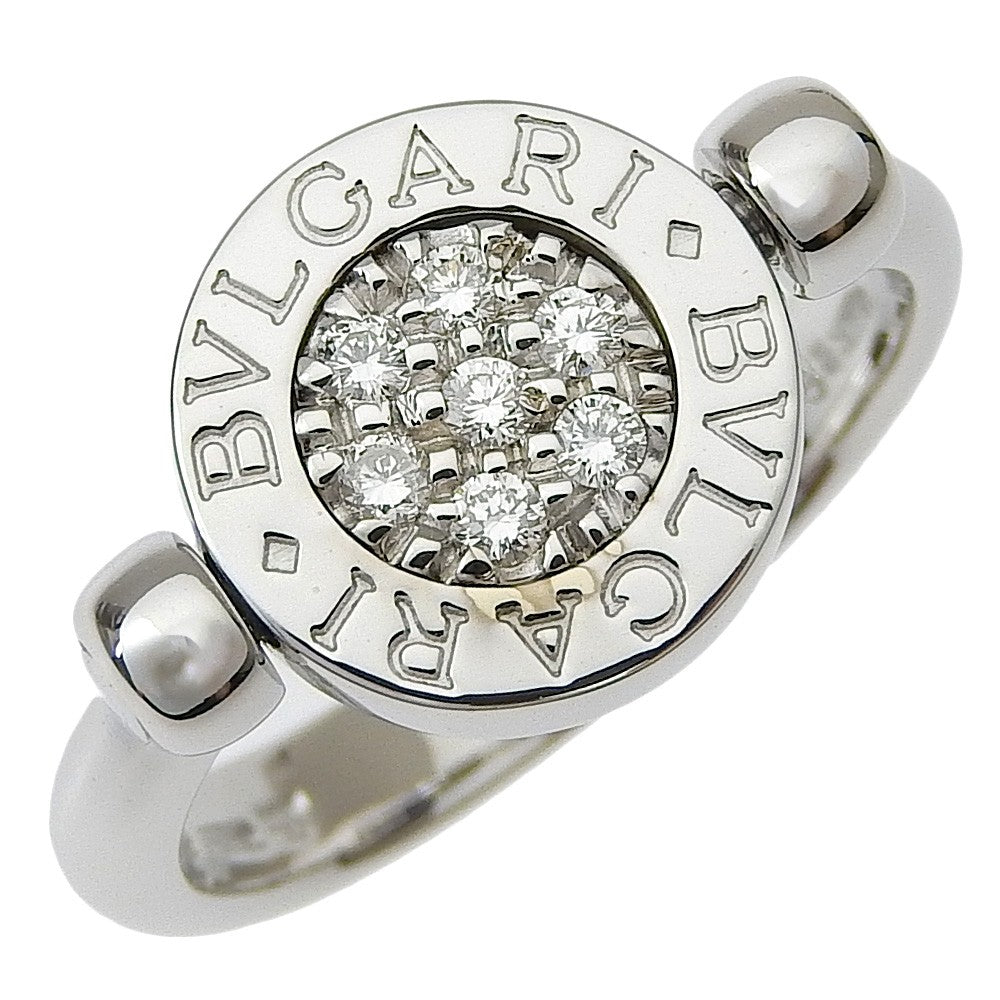 Bvlgari Bvlgari Bvlgari Flip 18K White Gold With Diamonds And Onyx Silver White_Gold Ring Jewelry (Pre-Owned)