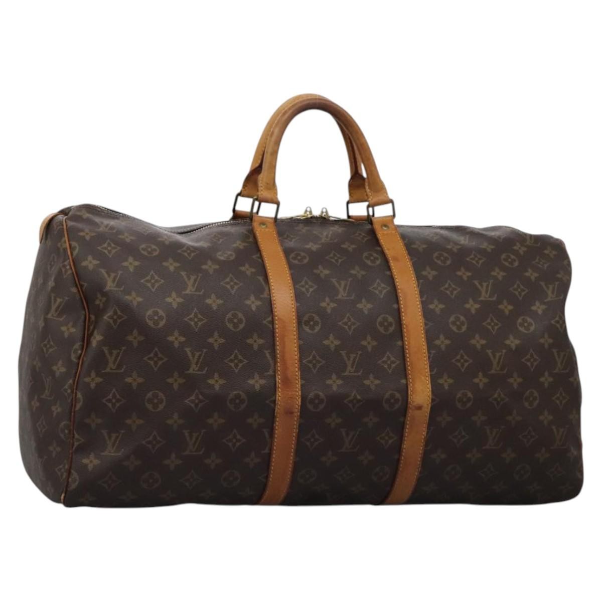 Louis Vuitton Keepall Monogram Canvas Brown Canvas Travel Bag Bag (Pre-Owned)