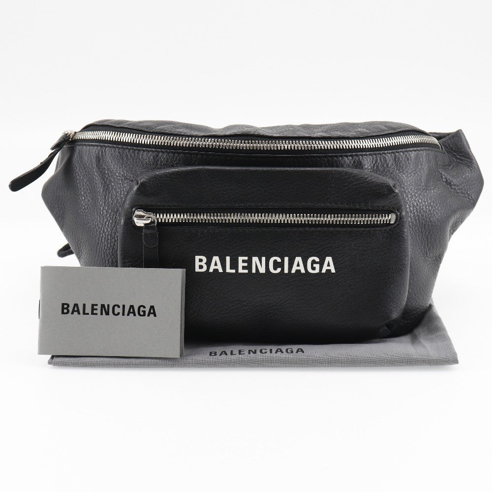 Balenciaga Everyday Waist Leather Black Leather Handbag (Pre-Owned)