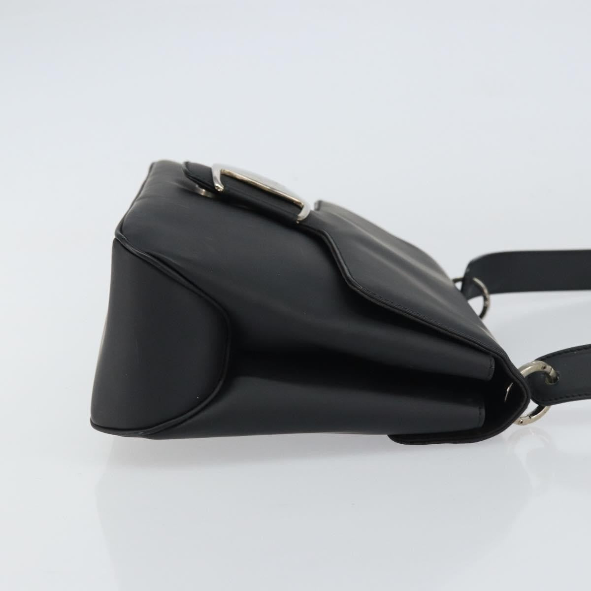 Salvatore Ferragamo Vala Leather Black Patent_Leather Shoulder Bag Bag (Pre-Owned)
