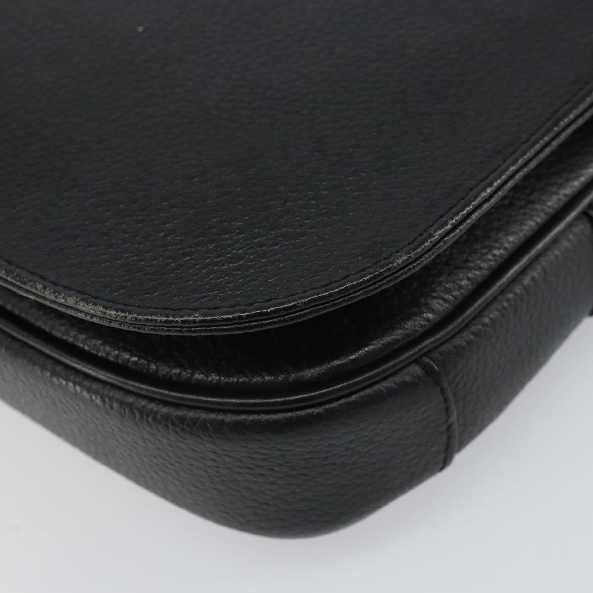 Burberry Vintage Leather Black Leather Shoulder Bag Bag (Pre-Owned)